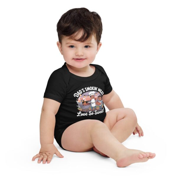 Dad's Smokin' Meat, Love So Sweet (Baby Short Sleeve One Piece)
