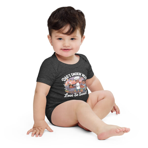 Dad's Smokin' Meat, Love So Sweet (Baby Short Sleeve One Piece) - Image 2