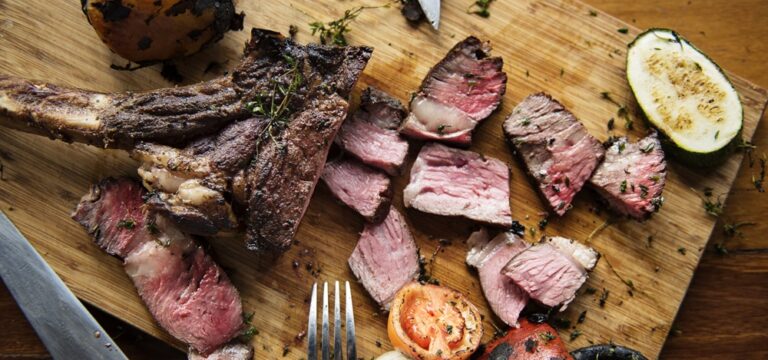 cut and finished steak