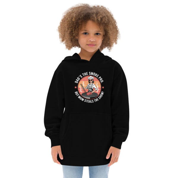 Dad’s the Smoke Pro, But Mum Steals the Show! (Kids Fleece Hoodie)