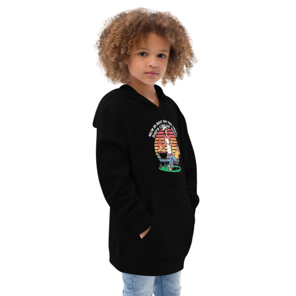 Mum Is Hot on the Grill, Dad’s Chillin’ Still! (Kids Fleece Hoodie) - Image 2