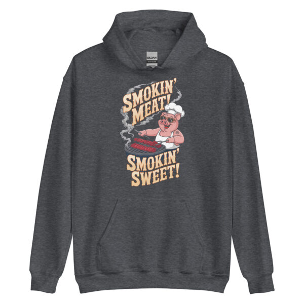 Smokin’ Meat, Smokin’ Sweet! (Male Pig - Unisex Hoodie) - Image 5