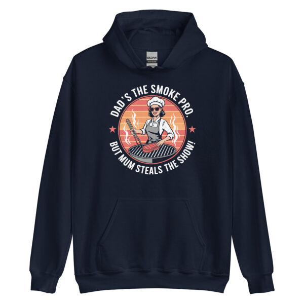 Dad’s the Smoke Pro, But Mum Steals the Show! (Unisex Hoodie) - Image 3