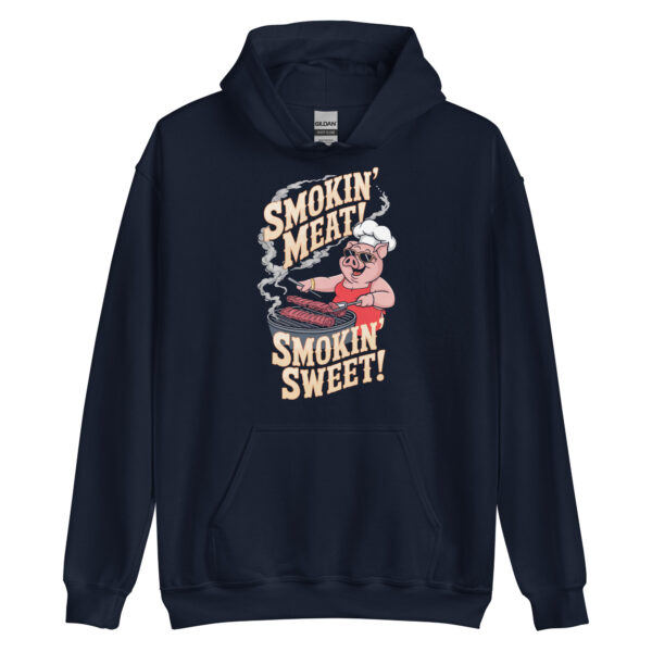 Smokin’ Meat, Smokin’ Sweet!  (Female Pig - Unisex Hoodie) - Image 3