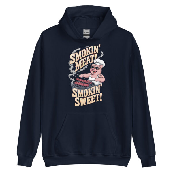 Smokin’ Meat, Smokin’ Sweet! (Male Pig - Unisex Hoodie) - Image 3