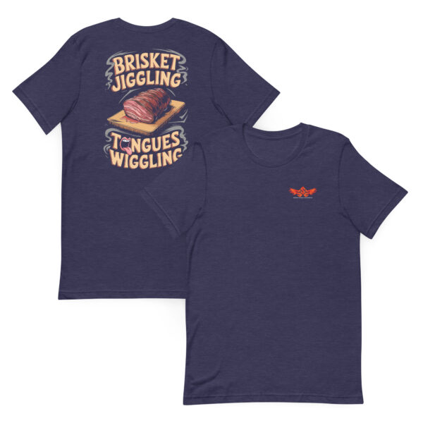 Brisket Jiggling, Tongues Wiggling! (Unisex T-shirt with Front Logo) - Image 4