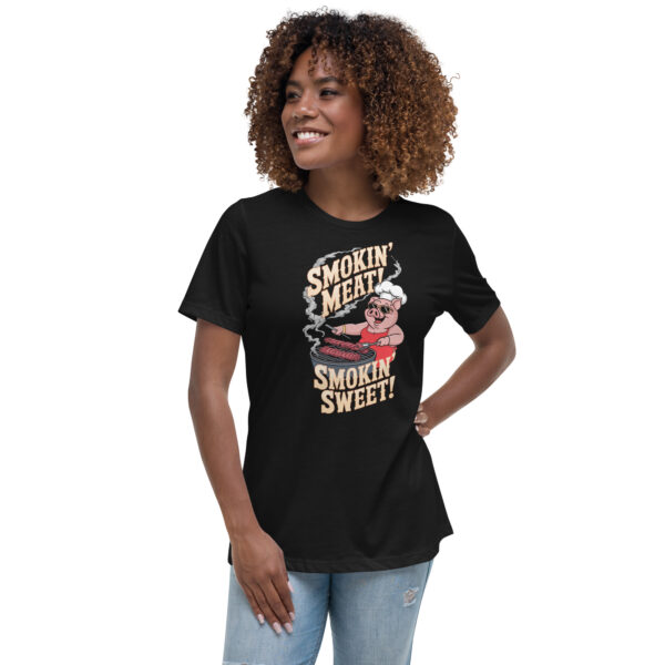Smokin’ Meat, Smokin’ Sweet! (Female Pig - Women's Relaxed T-Shirt) - Image 7