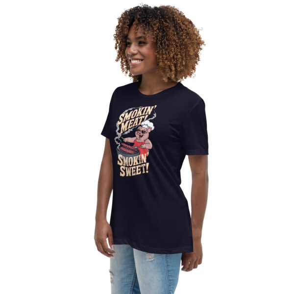 Smokin’ Meat, Smokin’ Sweet! (Female Pig - Women's Relaxed T-Shirt) - Image 3