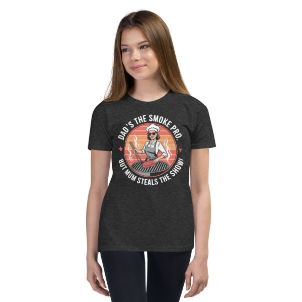 Dad’s the Smoke Pro, But Mum Steals the Show! (Youth Short Sleeve T-Shirt) - Image 5