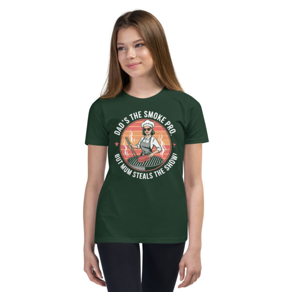 Dad’s the Smoke Pro, But Mum Steals the Show! (Youth Short Sleeve T-Shirt) - Image 4