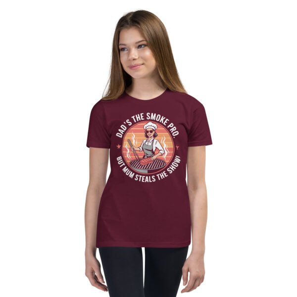 Dad’s the Smoke Pro, But Mum Steals the Show! (Youth Short Sleeve T-Shirt) - Image 3