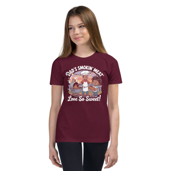 Dad's Smokin' Meat, Love So Sweet! (Youth Short Sleeve T-Shirt) - Image 3