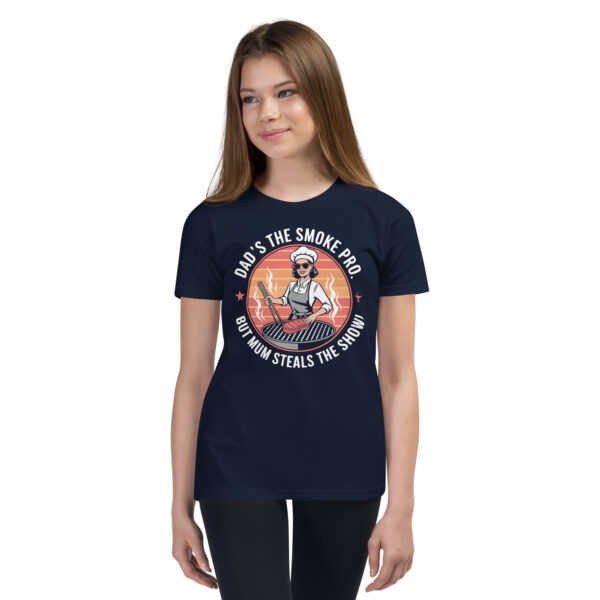 Dad’s the Smoke Pro, But Mum Steals the Show! (Youth Short Sleeve T-Shirt) - Image 2
