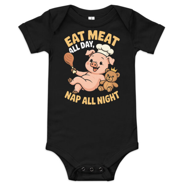 Eat Met All Day, Nap All Night (Baby short sleeve one piece)