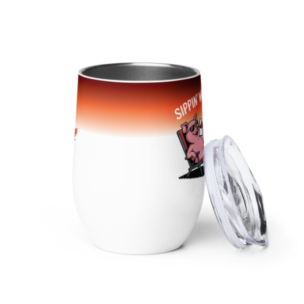 Sippin' While Smokin' Wine tumbler - Image 3