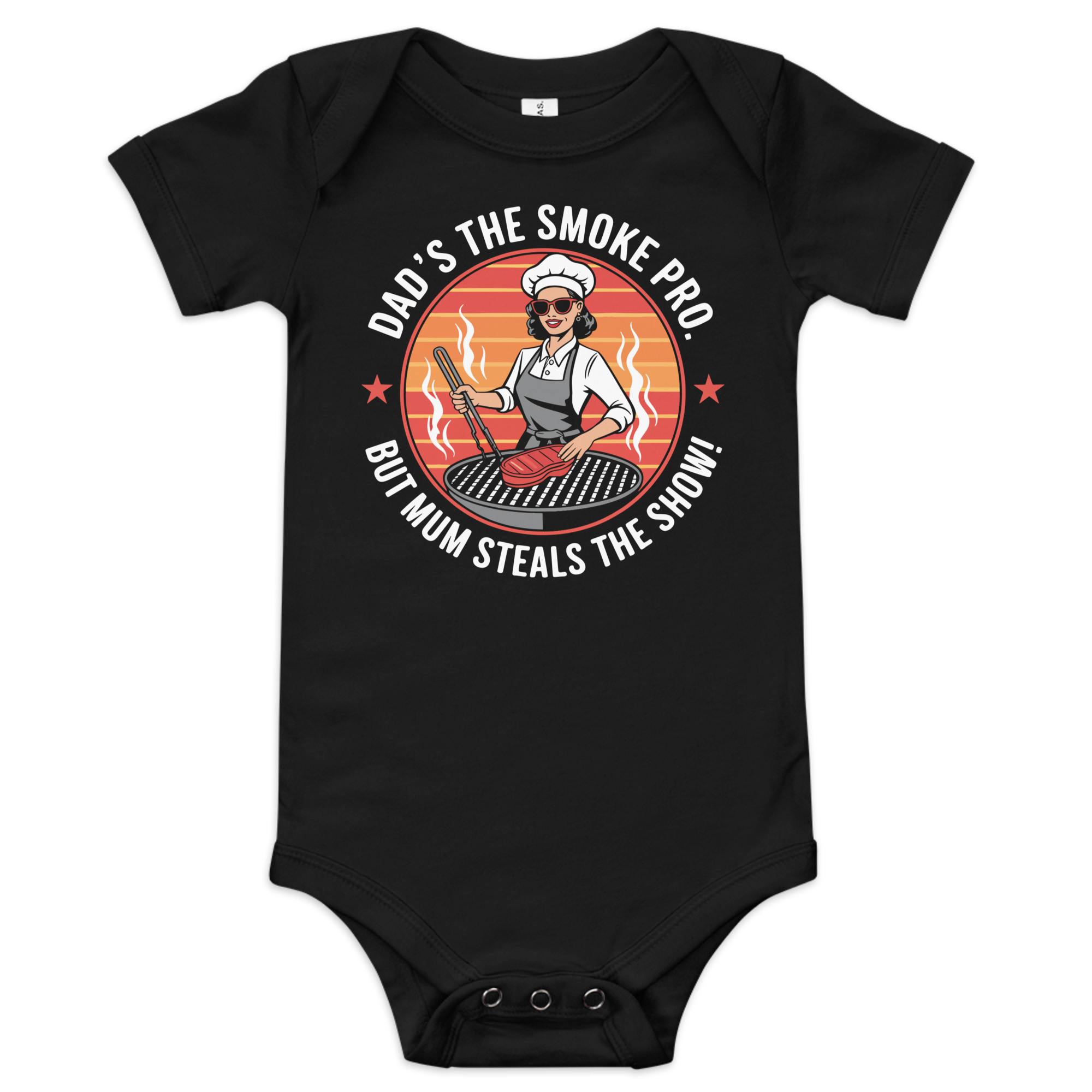 Dad’s the Smoke Pro, But Mum Steals the Show! Baby Bodysuit