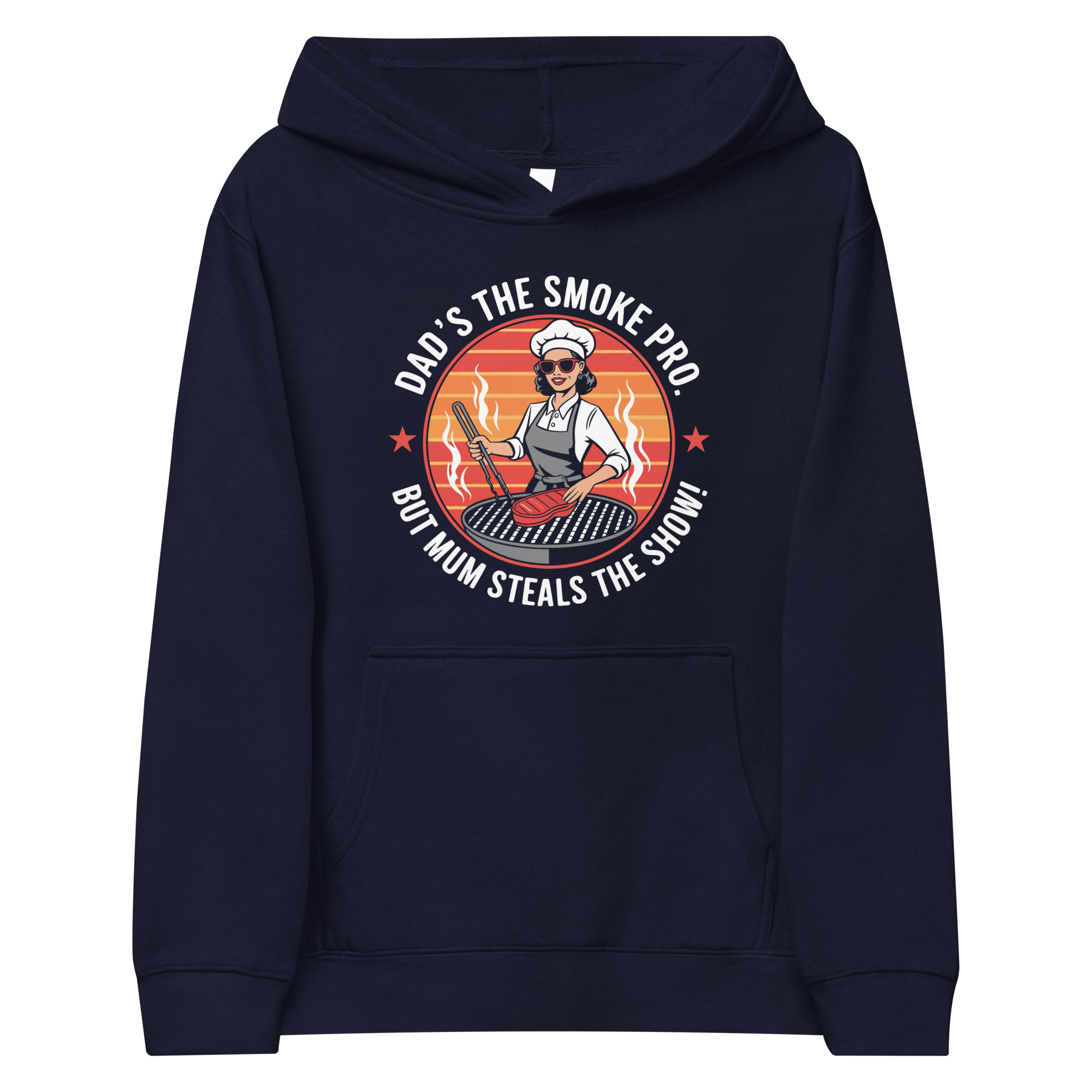 Dad’s the Smoke Pro, But Mum Steals the Show! Kids Hoodie - Image 3