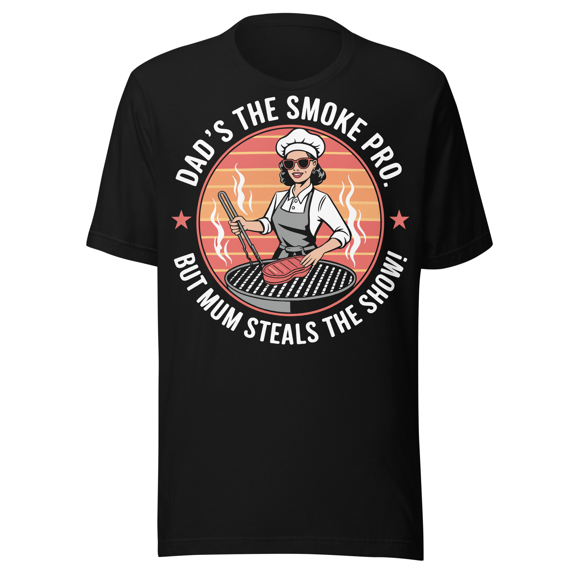 Dad’s the Smoke Pro, But Mum Steals the Show T-Shirt - Image 3