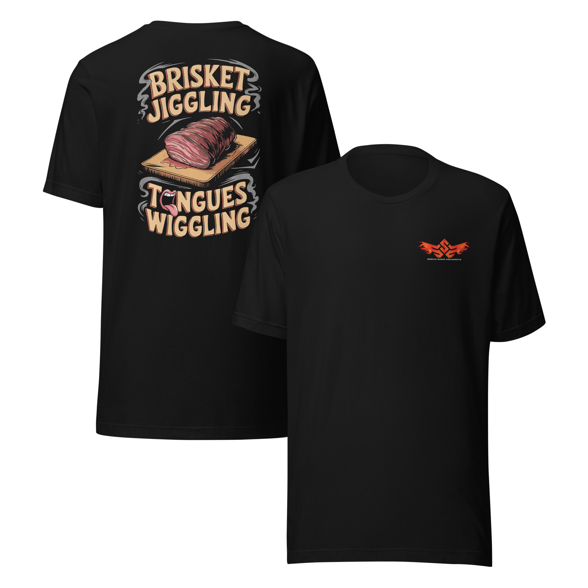 Brisket Jiggling, Tongues Wiggling Logo T-Shirt - Image 2