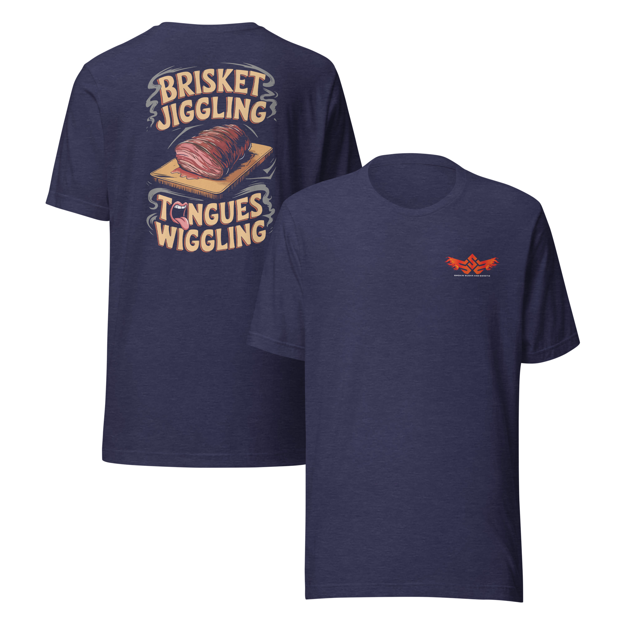 Brisket Jiggling, Tongues Wiggling Logo T-Shirt - Image 3