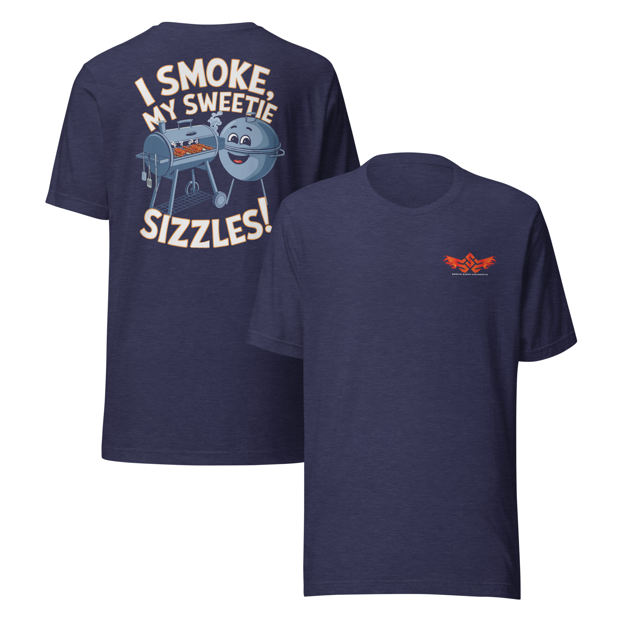 I Smoke, My Sweetie Sizzles! Logo T-Shirt - Image 3