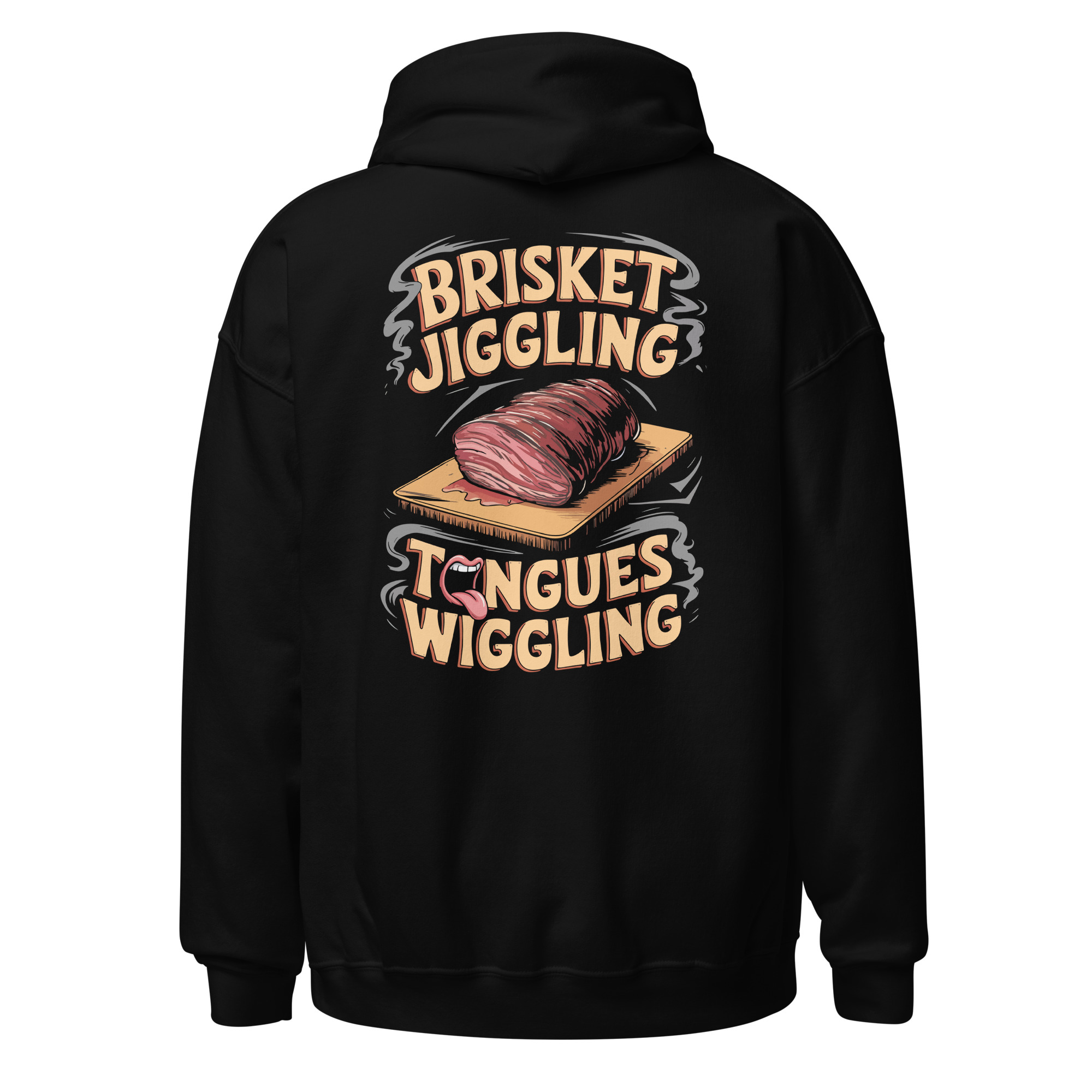 Brisket Jiggling, Tongues Wiggling Logo Hoodie - Image 10