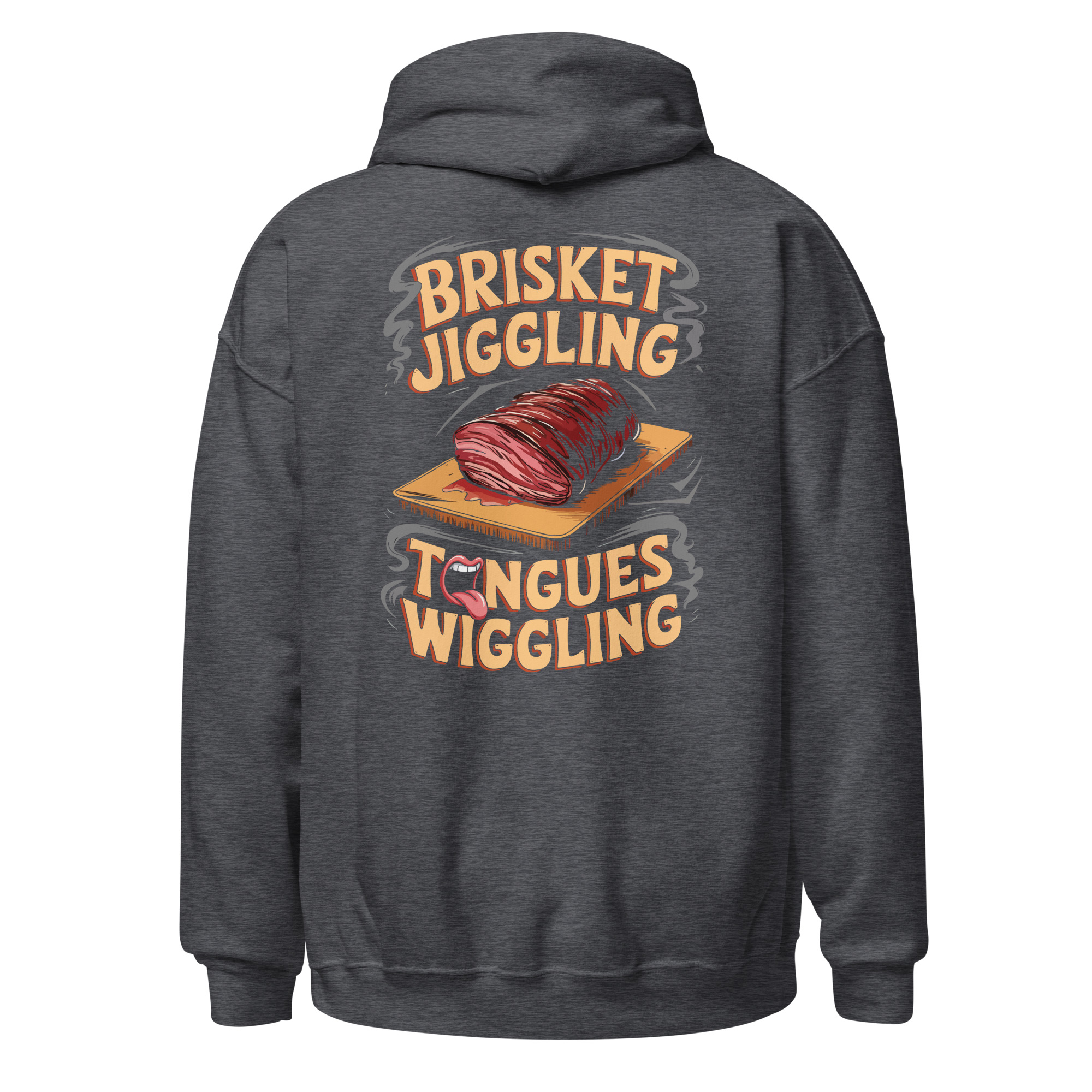 Brisket Jiggling, Tongues Wiggling Logo Hoodie - Image 15