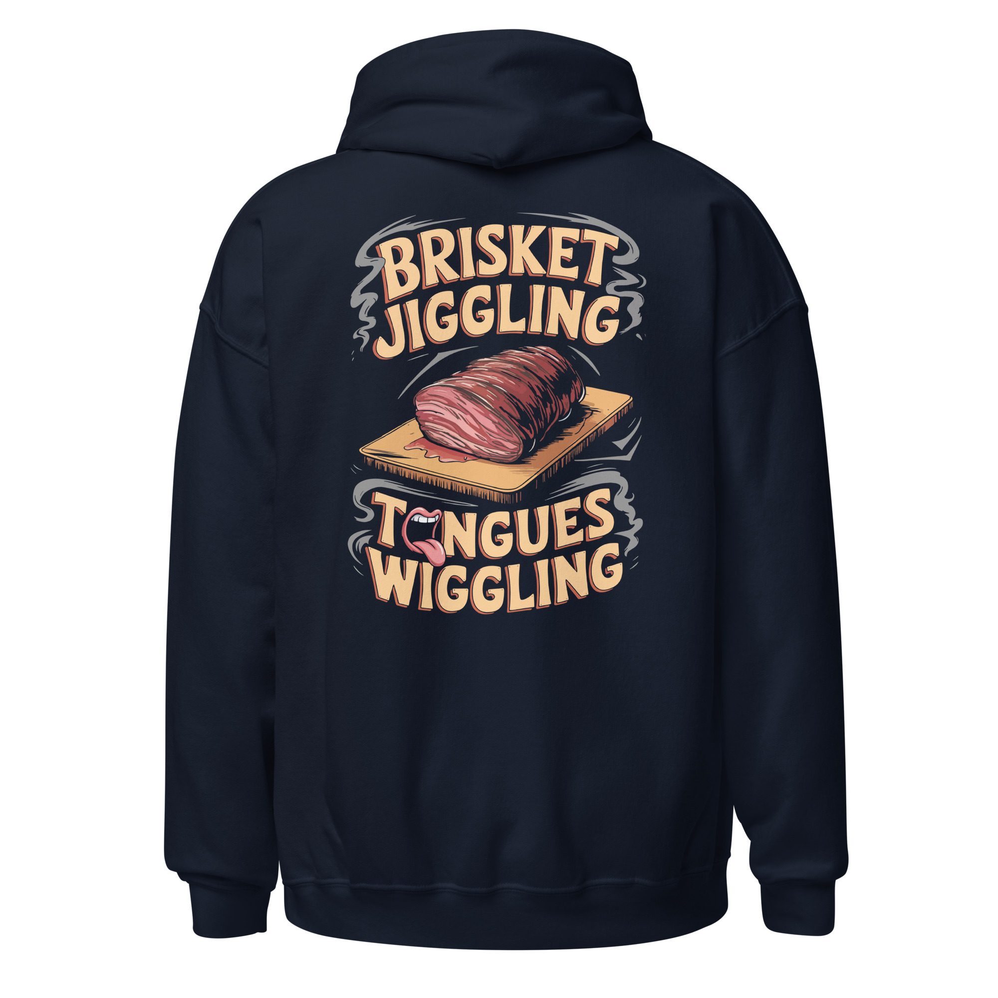 Brisket Jiggling, Tongues Wiggling Logo Hoodie - Image 13