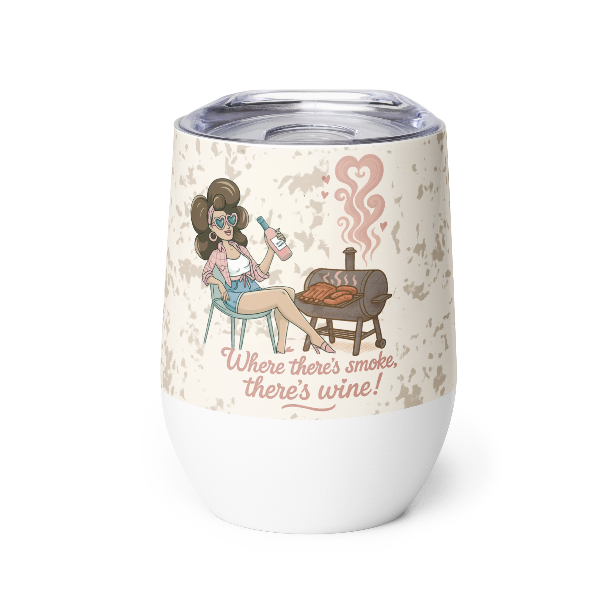 Where There Is Smoke, There Is Wine Wine Tumbler