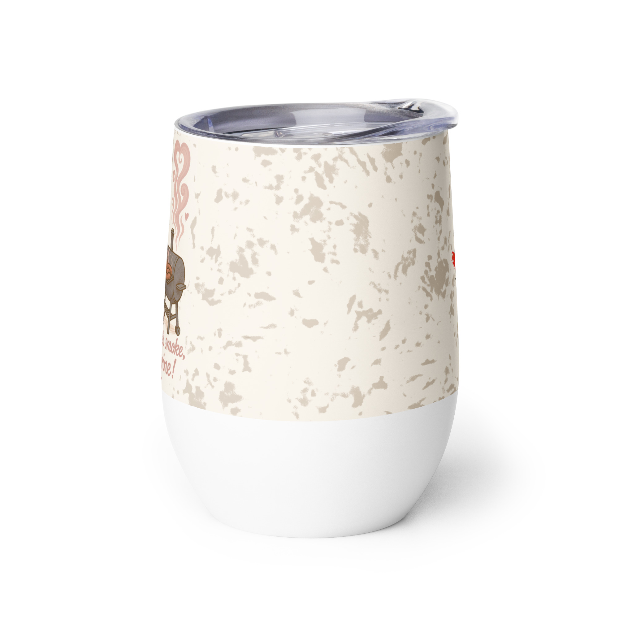 Where There Is Smoke, There Is Wine Wine Tumbler - Image 3