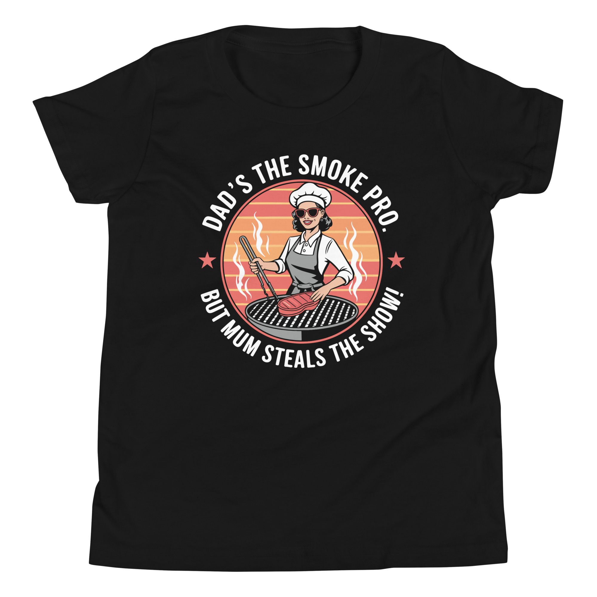Dad’s the Smoke Pro, But Mum Steals the Show Kids Tee