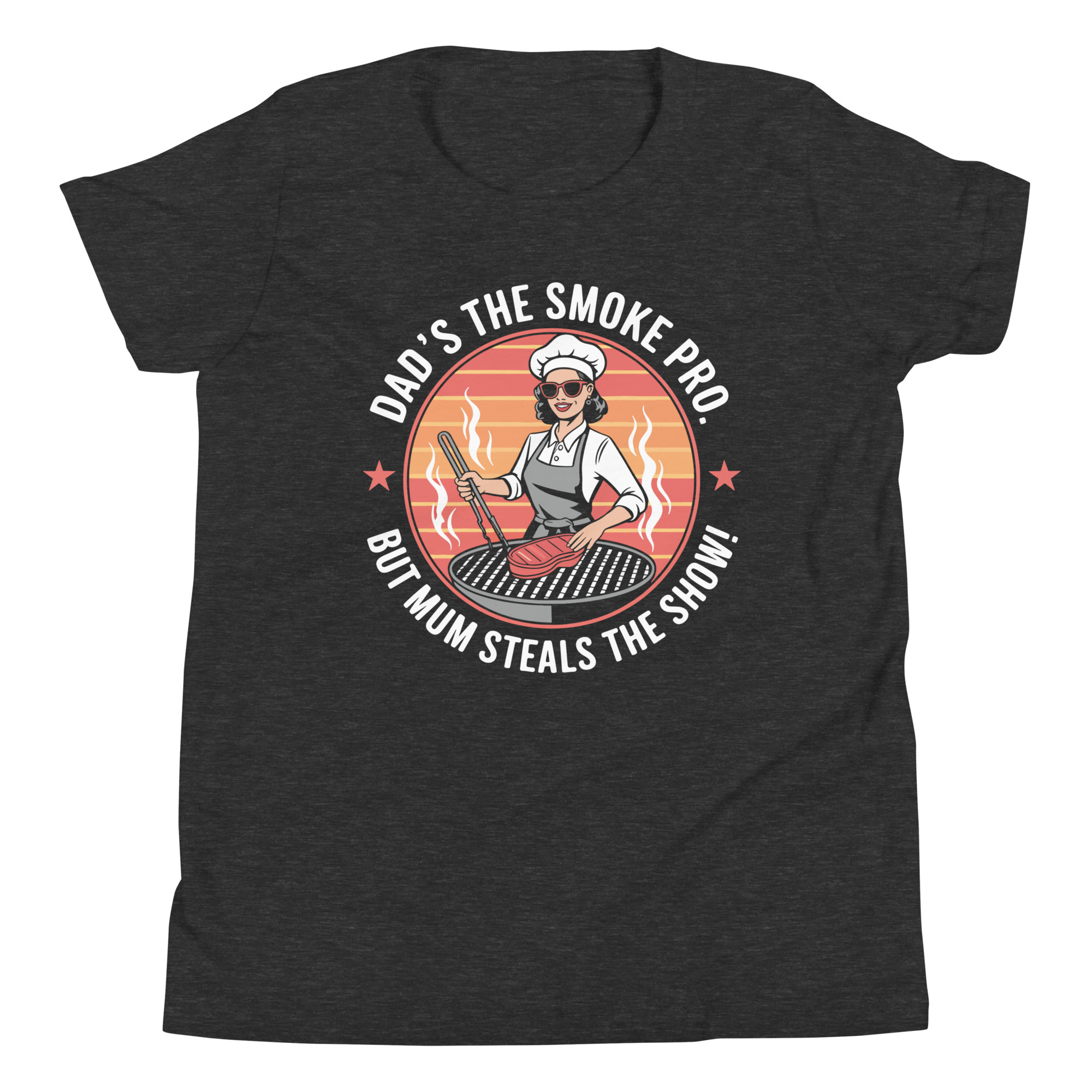 Dad’s the Smoke Pro, But Mum Steals the Show Kids Tee - Image 5